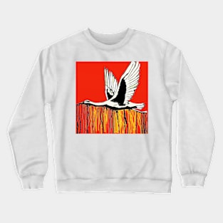 Flight of the Egret Red Crewneck Sweatshirt